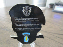 Load image into Gallery viewer, US Army 19th SFG(A) Special Forces Group Green Berets Creed Reapers Skull Challenge Coin
