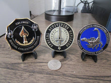 Load image into Gallery viewer, Lot of 3 CIA Challenge Coins SAD Grim Reaper SCS NSA GRS Global Response Staff
