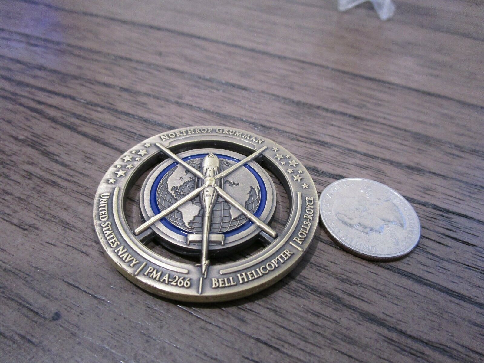 Northrop Grumman First Flight MQ-8C Fire Scout USN UAV Challenge Coin ...